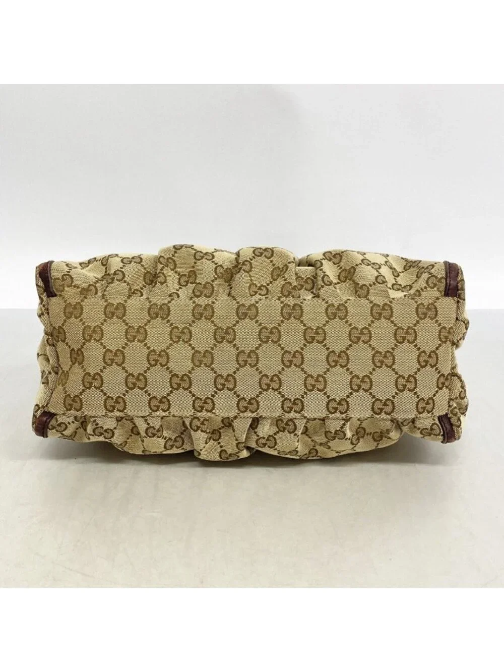 Gucci Handbag GG Canvas Abbey Beige Bordeaux Champagne Gold